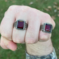 Ruby Red Stone Ring  customdiamjewel   