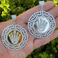 Iced Hip Hop Diamond King Crown Medallion Pendant  customdiamjewel   