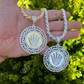 Iced Hip Hop Diamond King Crown Medallion Pendant  customdiamjewel   