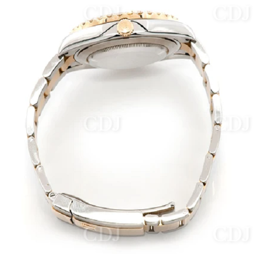 Luxurious 36mm Date Just Rose White Rolex Lab Diamond Watch customdiamjewel