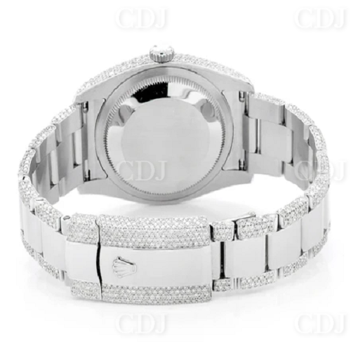 VVS White Moissanite Automatic Wrist Watch Stainless Steel Wrist Watch customdiamjewel