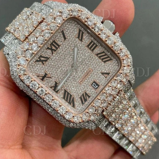 VVS Moissanite Hip Hop Full Iced Out Luxury Watch customdiamjewel