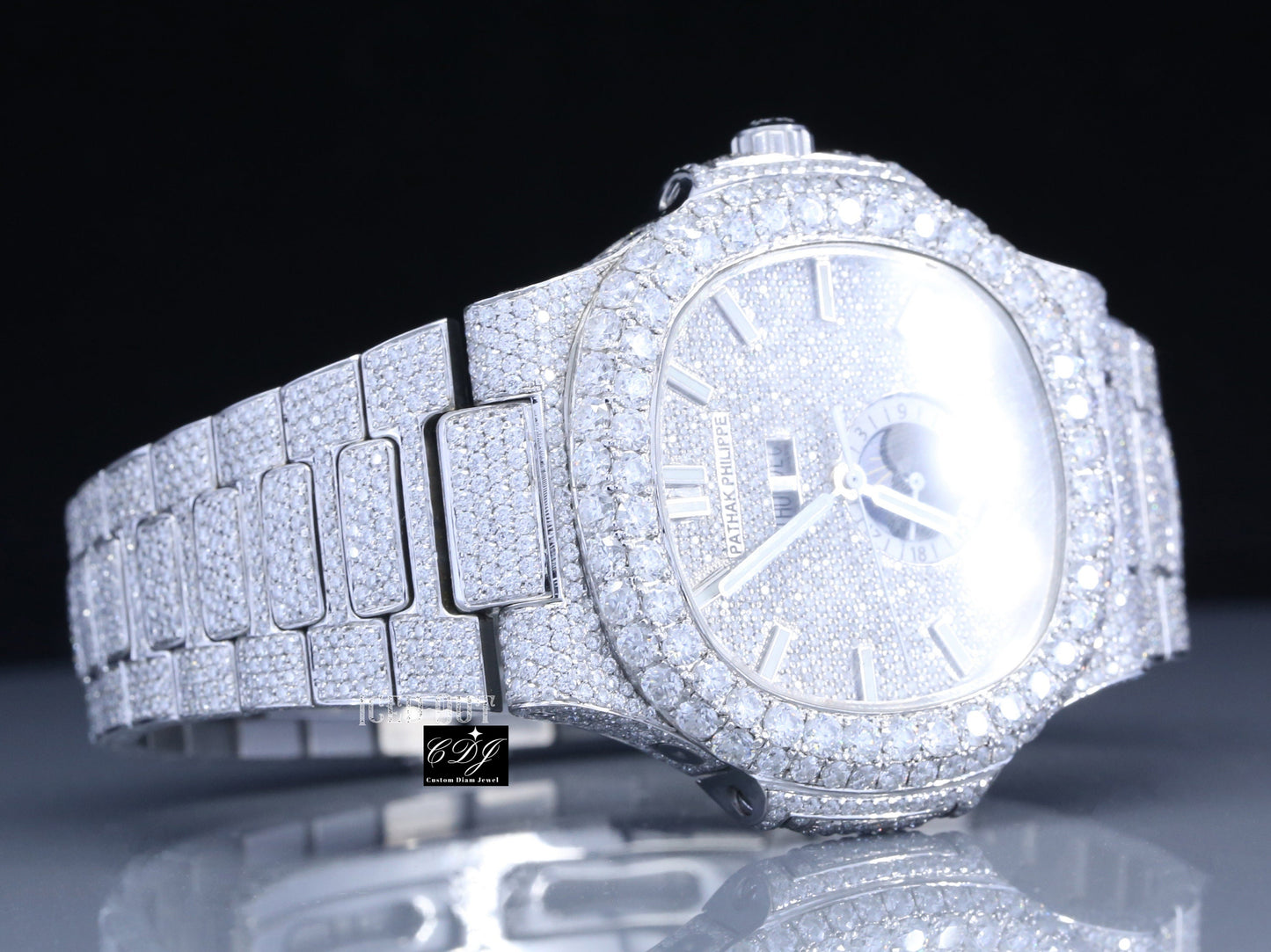VVS Moissanite Custom IcedOut Men's Watch customdiamjewel