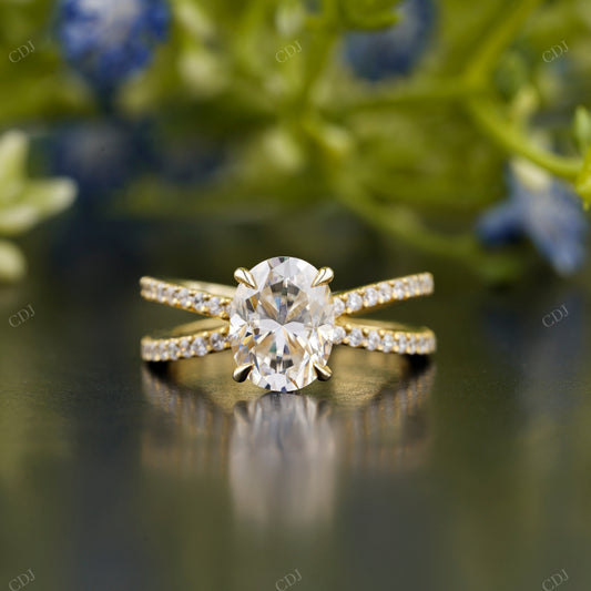 Oval Lab-Grown Diamond Crossover Ring customdiamjewel