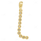 1" 0.14 CTW 10K Yellow Gold Real Diamond Initial "J" Letter Pendant CustomDiamJewel