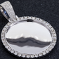 2.0 Inch Silver Moissanite Round Memory Pendant hip hop jewelry CustomDiamJewel