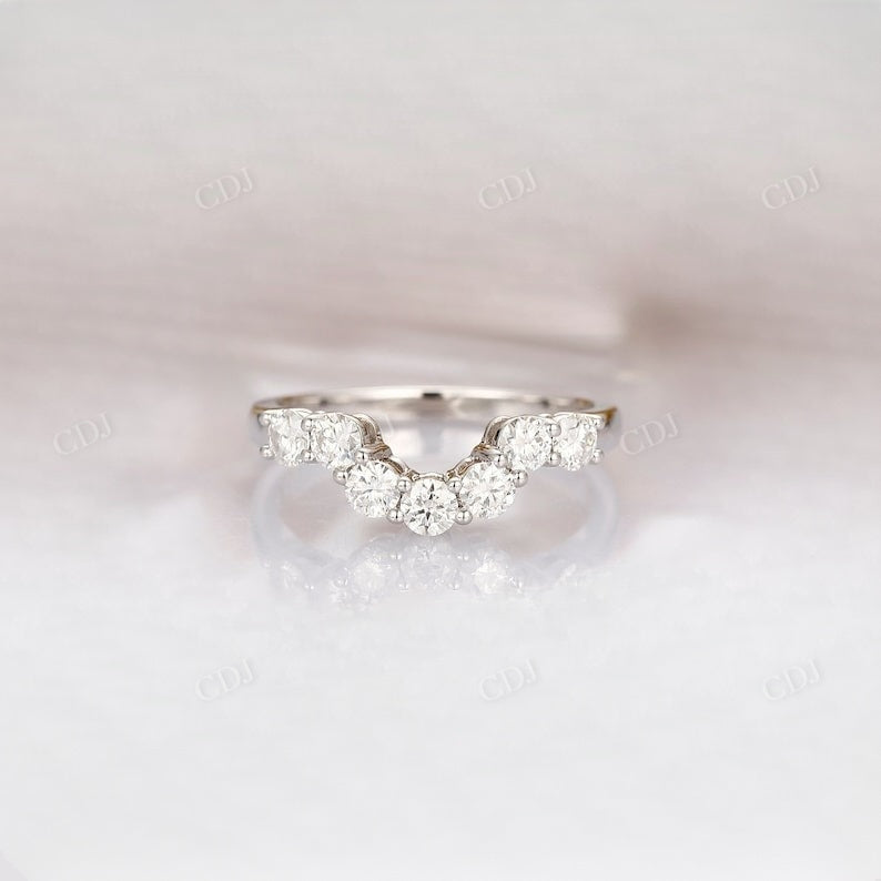 0.50CTW Natural Diamond Round Cut Curved Wedding Band Wedding Band customdiamjewel   