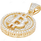 Silver Baguette Moissanite Bitcoin Initial "B" Pendant CustomDiamJewel