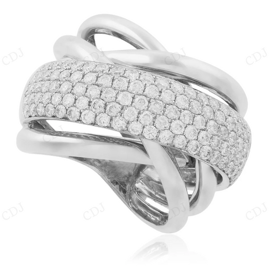 18K White Gold Moissanite Diamond Ring For Men hip hop jewelry CustomDiamJewel