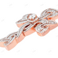 2 Inch 10K Rose Gold Flower Cross Lab Grown Diamond Pendant Hip Hop Pendent CustomDiamJewel