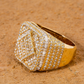 925 Silver Square Baguette Iced Out Pave Ring hip hop jewelry customdiamjewel