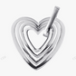 Sterling Silver Heart Layer Pendant hip hop jewelry CustomDiamJewel