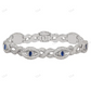 Moissanite Diamond Infinity Eye Silver Bracelet hip hop jewelry CustomDiamJewel