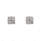 Square Shape VVS Moissanite Diamond Rose Plated Earrings hip hop jewelry CustomDiamJewel