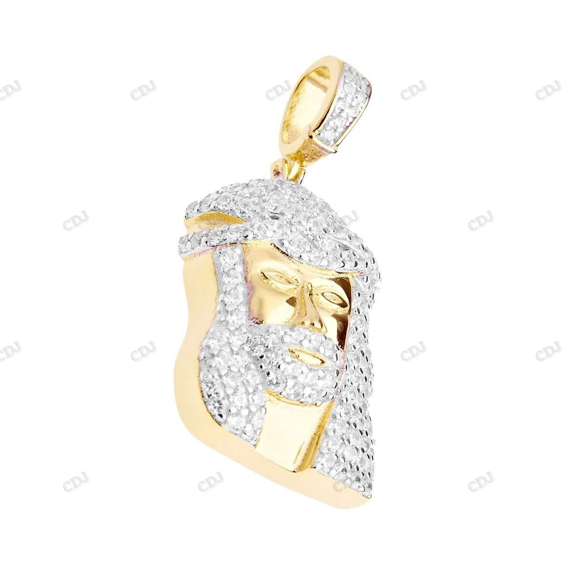 Hip Hop Sterling Silver Jesus Mini Pendant hip hop jewelry CustomDiamJewel