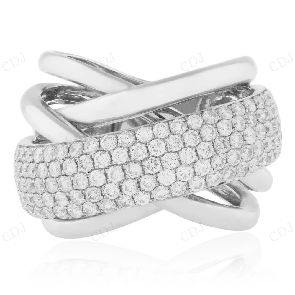 18K White Gold Moissanite Diamond Ring For Men hip hop jewelry CustomDiamJewel