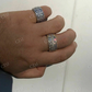 Princess Cut Diamond Icy Tennis Wedding Band  customdiamjewel   