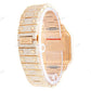 Iced Out Lab Grown Diamond Cartier Santos Watch customdiamjewel