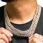 12MM Two Tone Gold Diamond Cuban Chain hip hop jewelry CustomDiamJewel