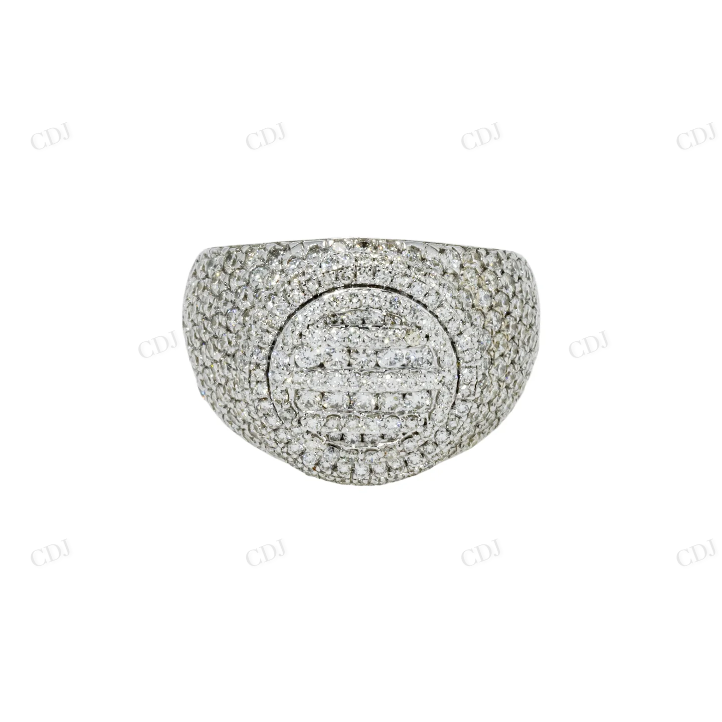 925 Sterling Silver Moissanite Dome Ring hip hop ring customdiamjewel