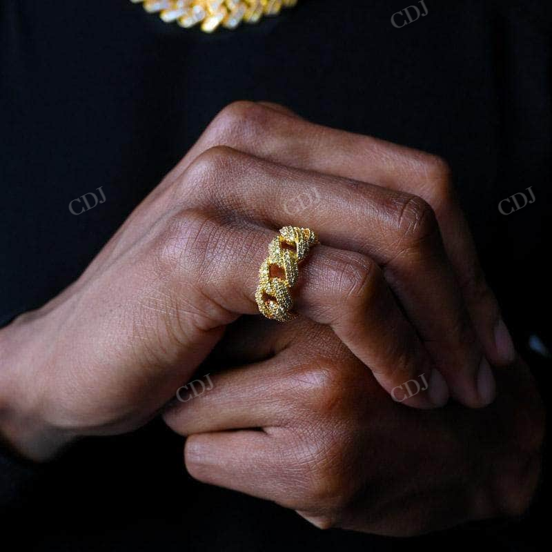 Diamond Cuban Link Ring  customdiamjewel   
