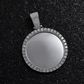 2.0 Inch Silver Moissanite Round Memory Pendant hip hop jewelry CustomDiamJewel