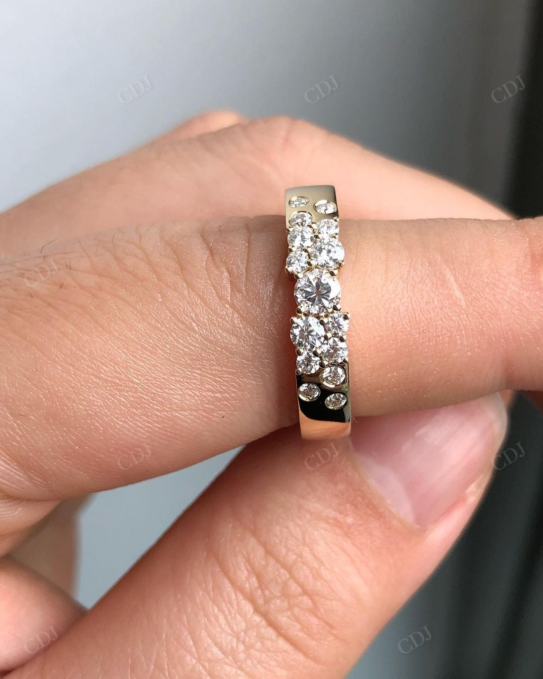 Sterling Silver Lab Grown Diamond Stacking Band