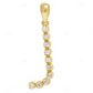 1" 0.14 CTW 10K Yellow Gold Real Diamond Initial "J" Letter Pendant CustomDiamJewel