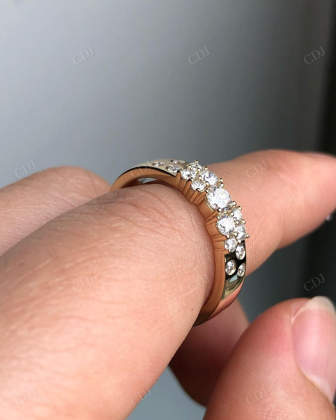 Sterling Silver Lab Grown Diamond Stacking Band