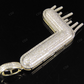 2" 1.10 CTW Real Diamond Letter L Initial Drip 10K Gold Pendant CustomDiamJewel