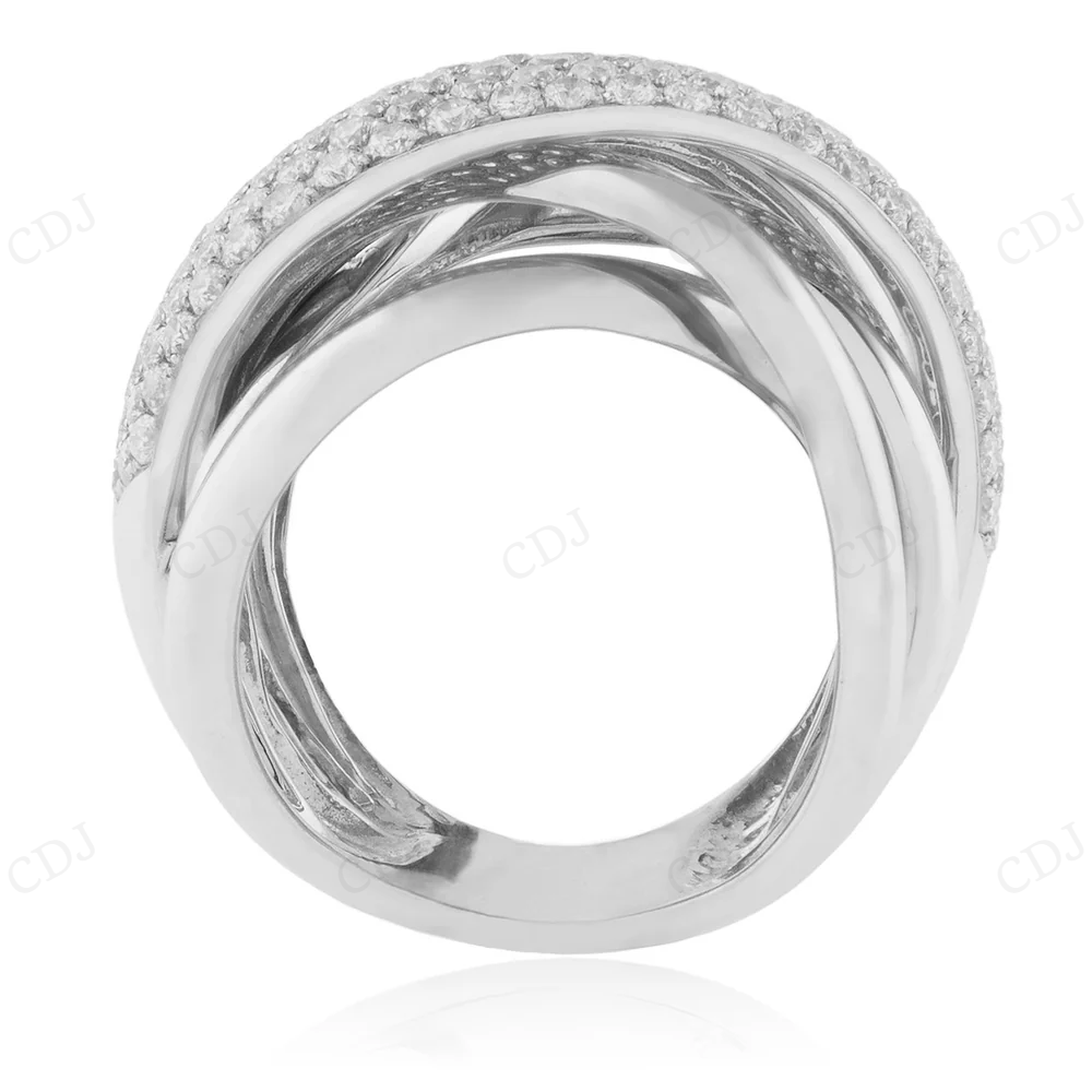 18K White Gold Moissanite Diamond Ring For Men hip hop jewelry CustomDiamJewel