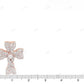 2 Inch 10K Rose Gold Flower Cross Lab Grown Diamond Pendant Hip Hop Pendent CustomDiamJewel