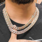 12MM Two Tone Gold Diamond Cuban Chain hip hop jewelry CustomDiamJewel