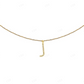 1" 0.14 CTW 10K Yellow Gold Real Diamond Initial "J" Letter Pendant CustomDiamJewel