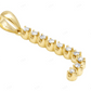 1" 0.14 CTW 10K Yellow Gold Real Diamond Initial "J" Letter Pendant CustomDiamJewel