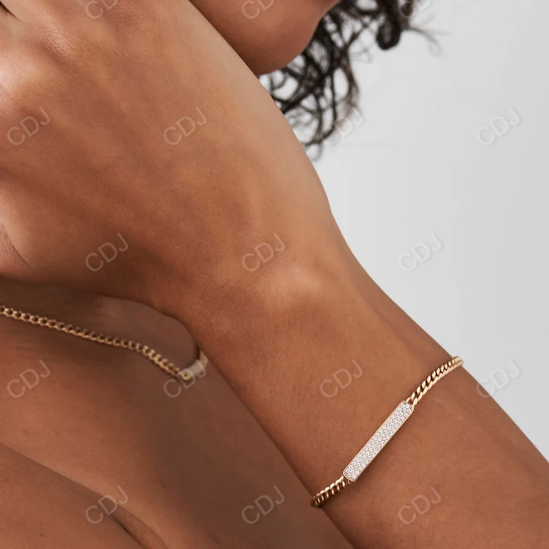 0.39CTW Moissanite Link Pave Diamond Bracelet  customdiamjewel   