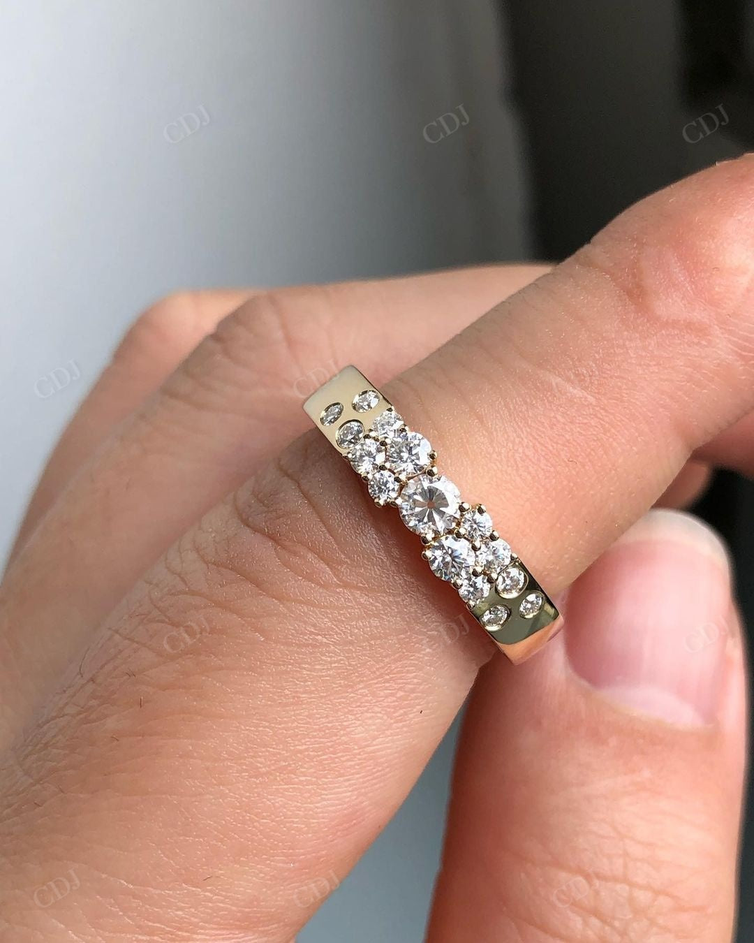 Sterling Silver Lab Grown Diamond Stacking Band
