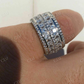 Princess Cut Diamond Icy Tennis Wedding Band  customdiamjewel   