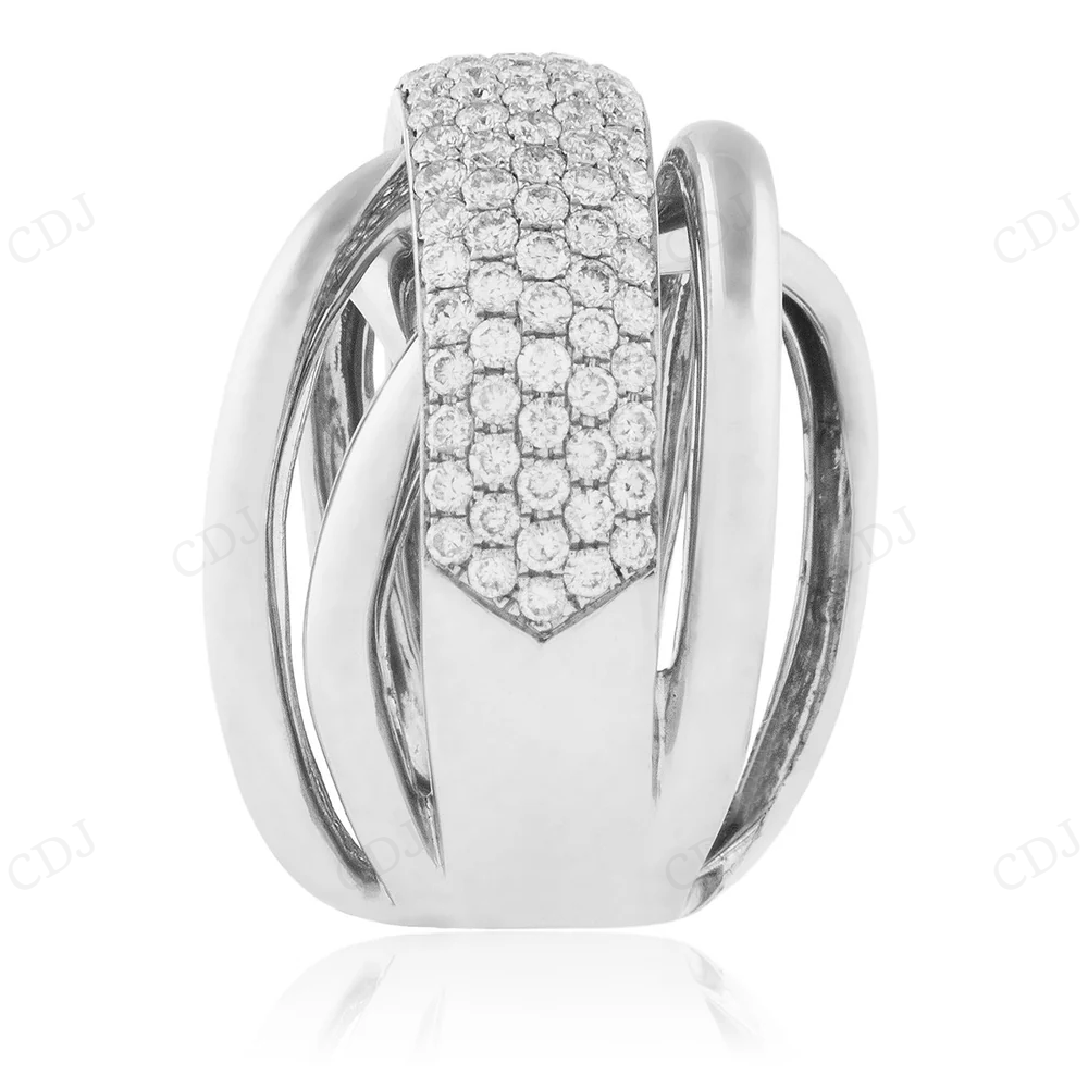 18K White Gold Moissanite Diamond Ring For Men hip hop jewelry CustomDiamJewel
