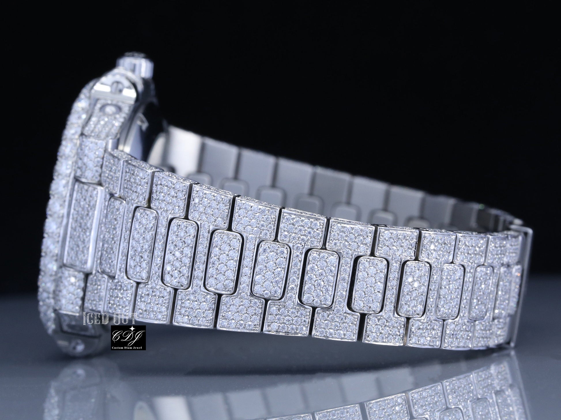 VVS Moissanite Custom IcedOut Men's Watch customdiamjewel