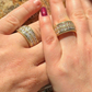 Princess Cut Diamond Icy Tennis Wedding Band  customdiamjewel   