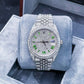 Small Bezel Fully Iced Out Moissanite Rolex Watch customdiamjewel