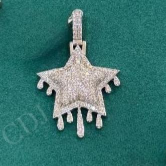 Customized Iced Out Diamond Hip Hop Pendant hip hop jewelry CustomDiamJewel   