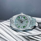 Small Bezel Fully Iced Out Moissanite Rolex Watch customdiamjewel