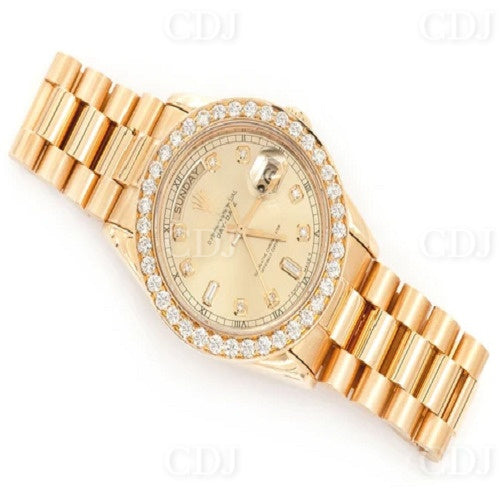 Wholesale High Quality Fully Iced Out Full Yellow Diamond Hip Hop Watch customdiamjewel