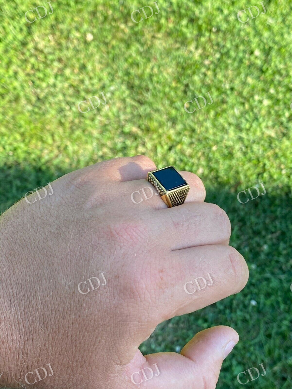 Sterling Silver Black Onyx Pinky Ring  customdiamjewel   