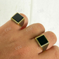 Sterling Silver Black Onyx Pinky Ring  customdiamjewel   