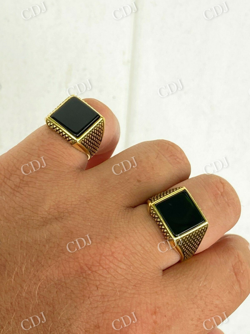 Sterling Silver Black Onyx Pinky Ring  customdiamjewel   