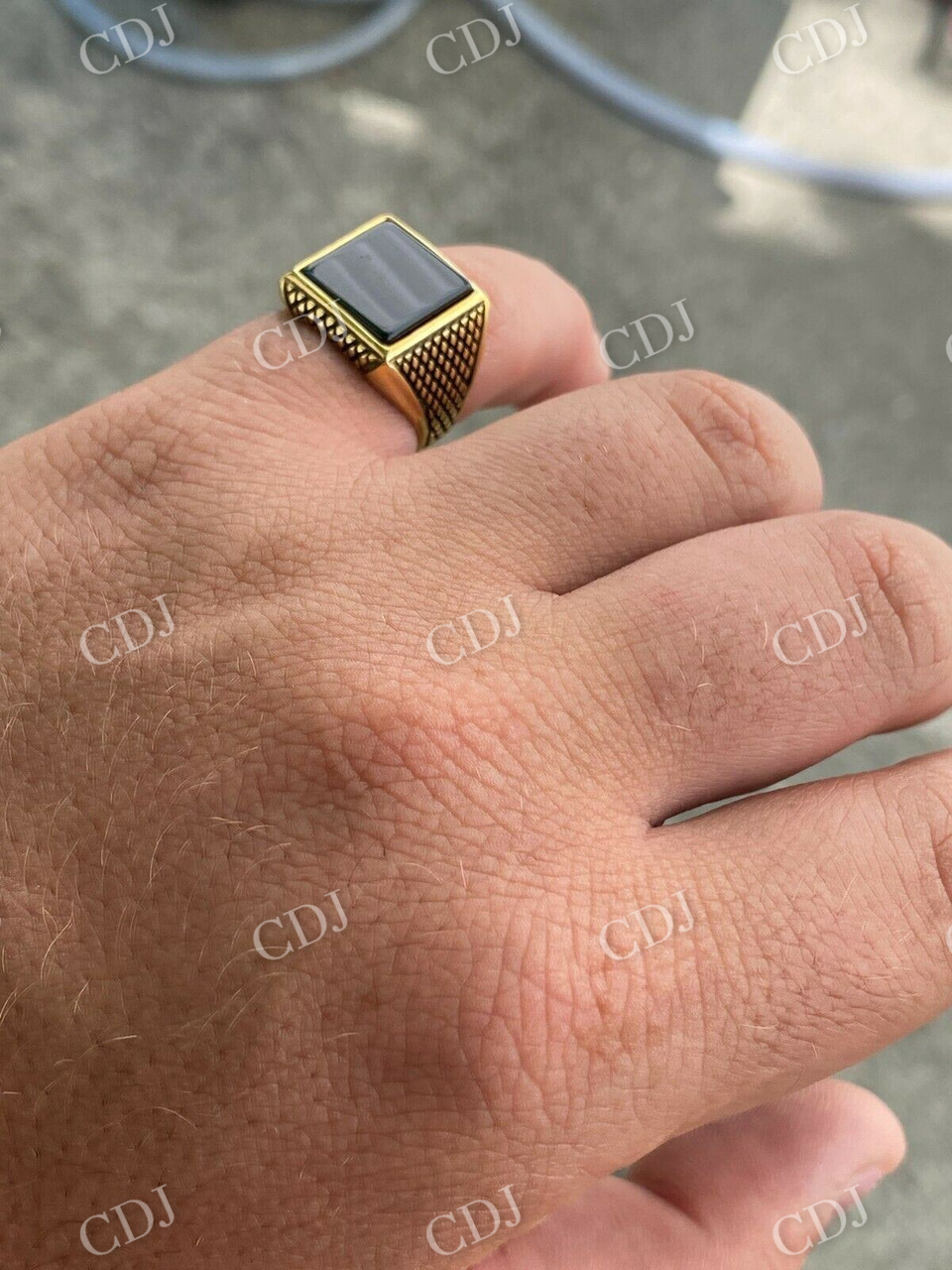 Sterling Silver Black Onyx Pinky Ring  customdiamjewel   