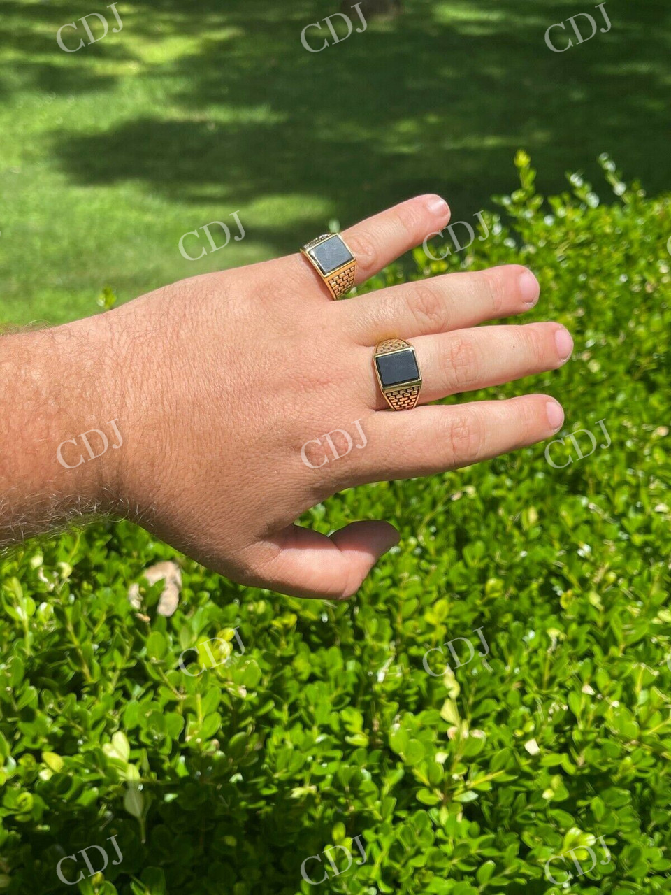 Black Onyx Square Ring  customdiamjewel   